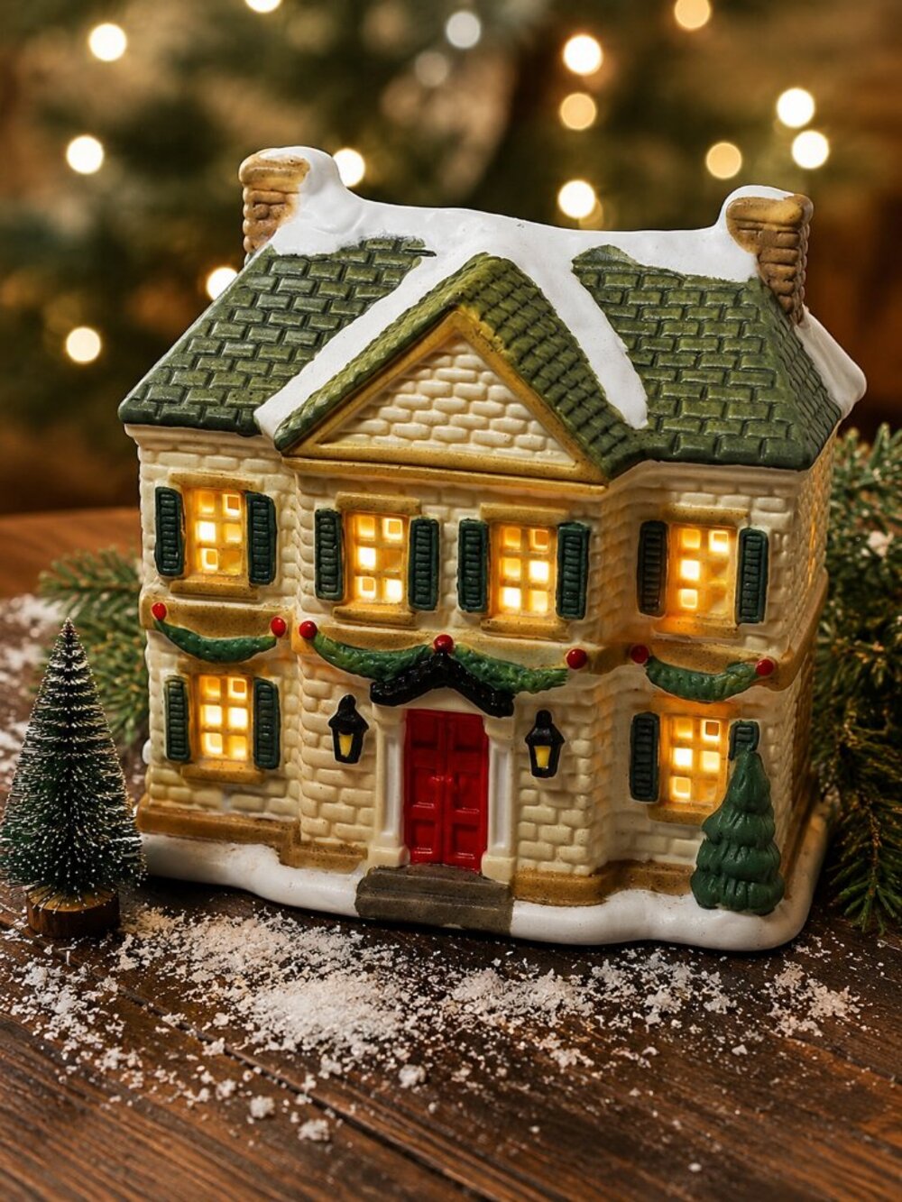 Vintage Trim A Home Lighted Christmas Village House (1996)